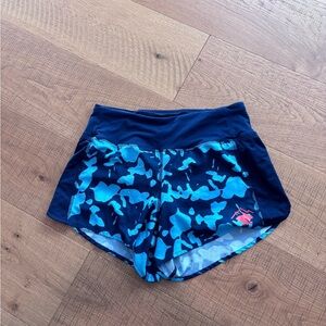Rabbit Dirt Pounders 2.0 running shorts in the color "dress blues blot"